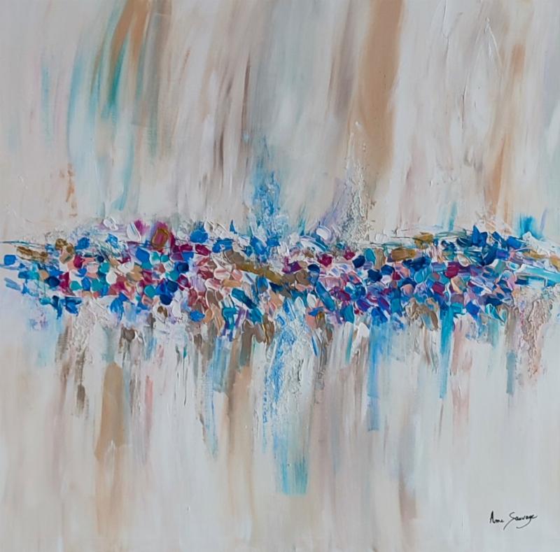 Peinture acrylique contemporaine texturée sur Pinterest avec un style moderne et des empâtements riches